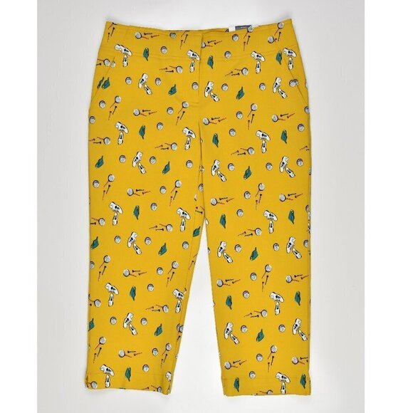 Izod Golf Printed Pedal Pusher Crop Pants NEW 2 - Picture 1 of 7